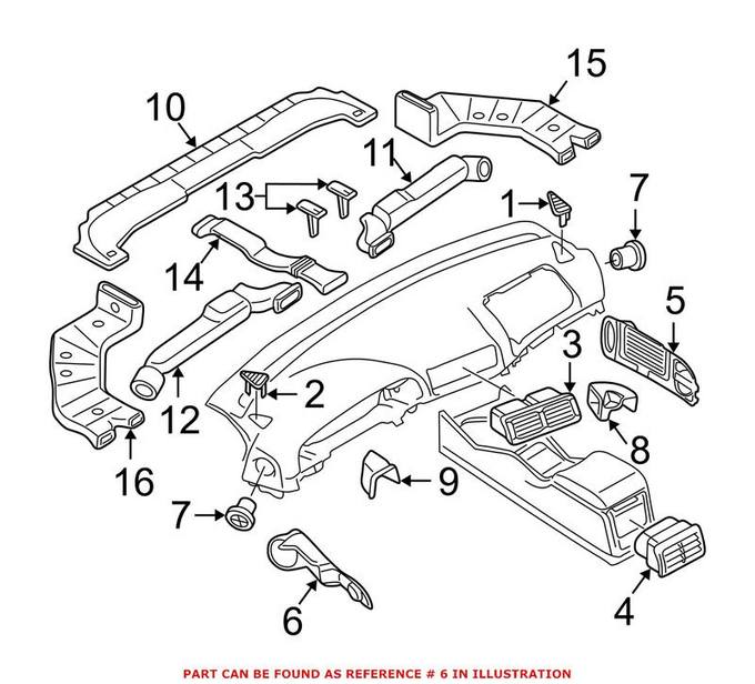 BMW Dashboard Air Vent = Front Driver Side 64228364033